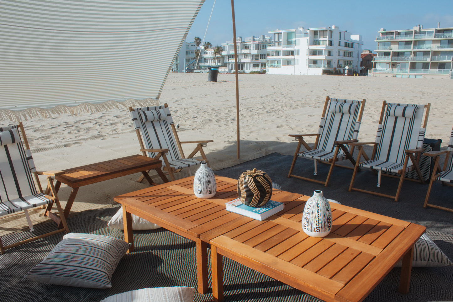 Beach cabana rentals in Marina Del Rey