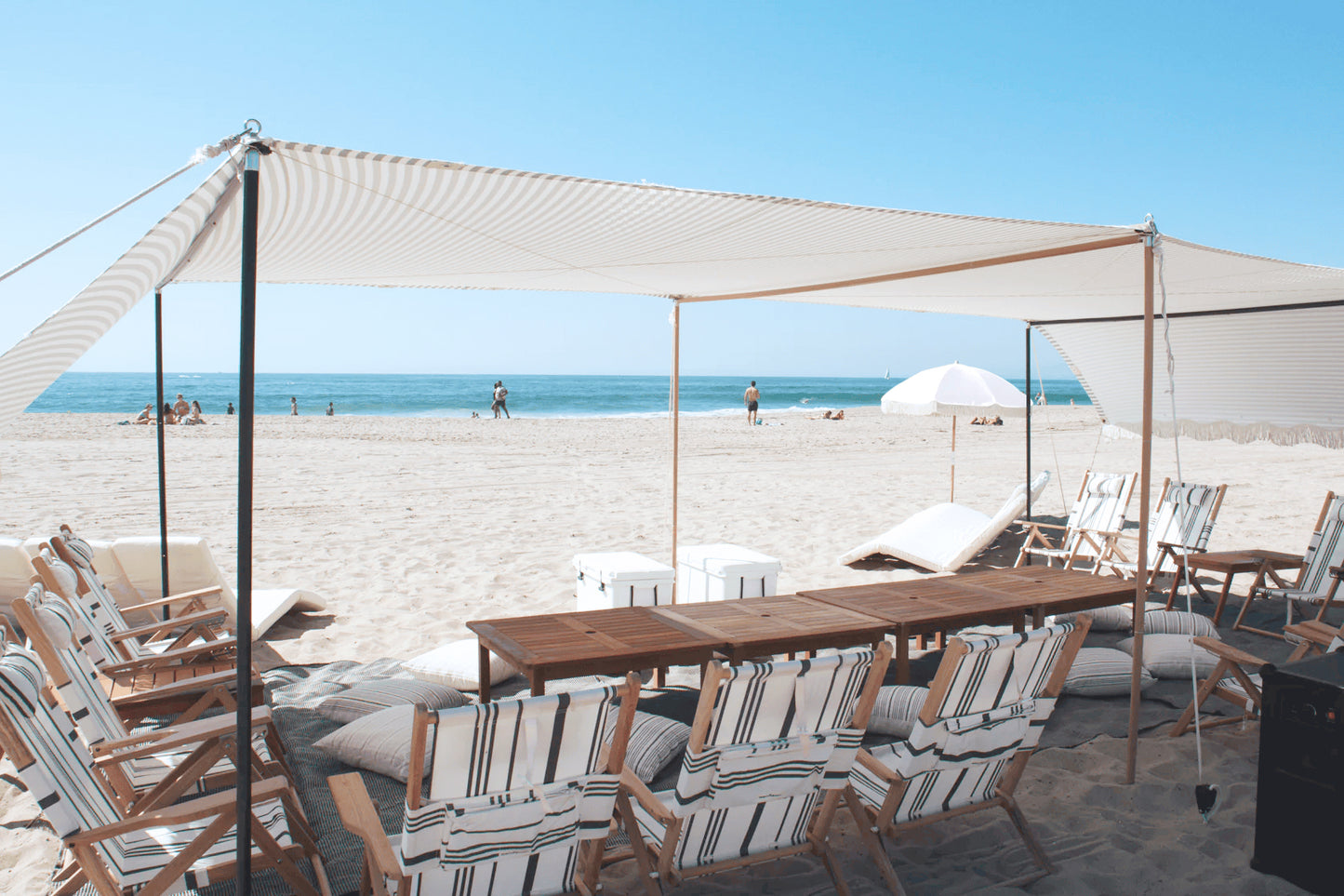 Large beach cabana rental for beach events and backyard events