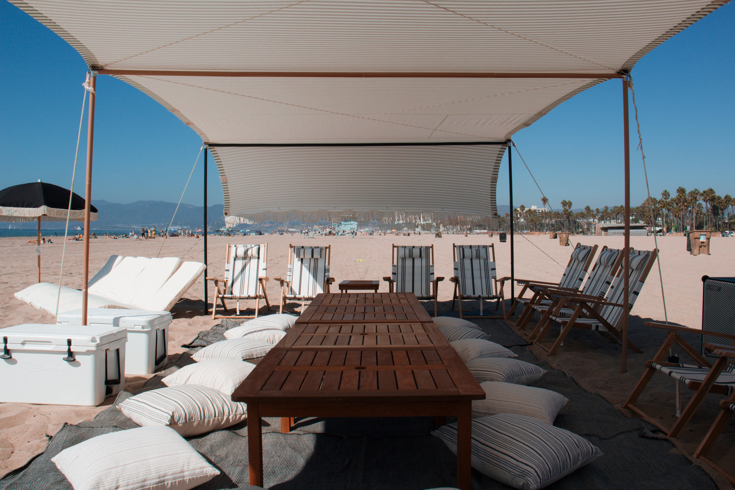 Large beach cabana rental for beach events and backyard events