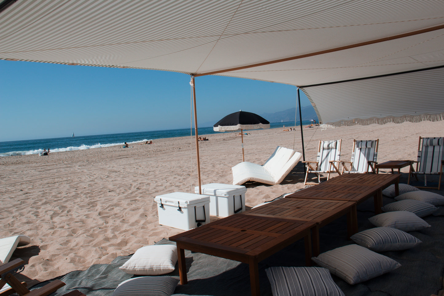 Beach lounge event rental for special events in Los Angeles
