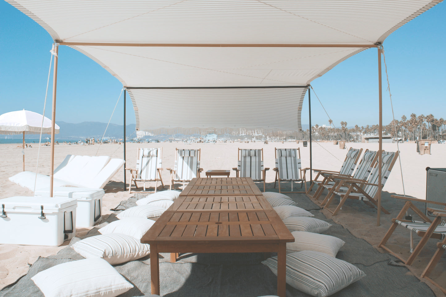 Large beach cabana rental for beach events and backyard events