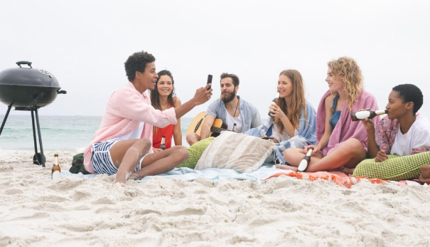 The Moment They Realize It’s a Surprise Beach Party Priceless