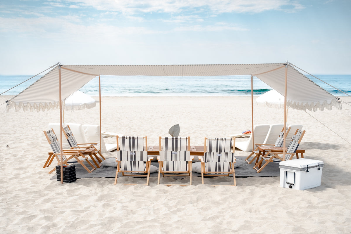 The Beach House beach cabana rental setup for groups in LA