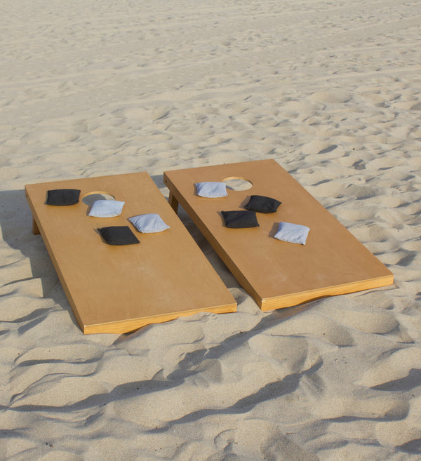 Beach day games and cornhole add-on