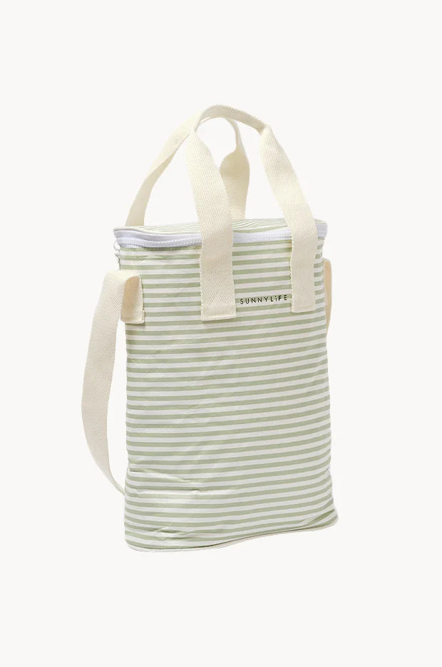 SunnyLife Light Cooler Drinks Bag - Sea Sage Stripe