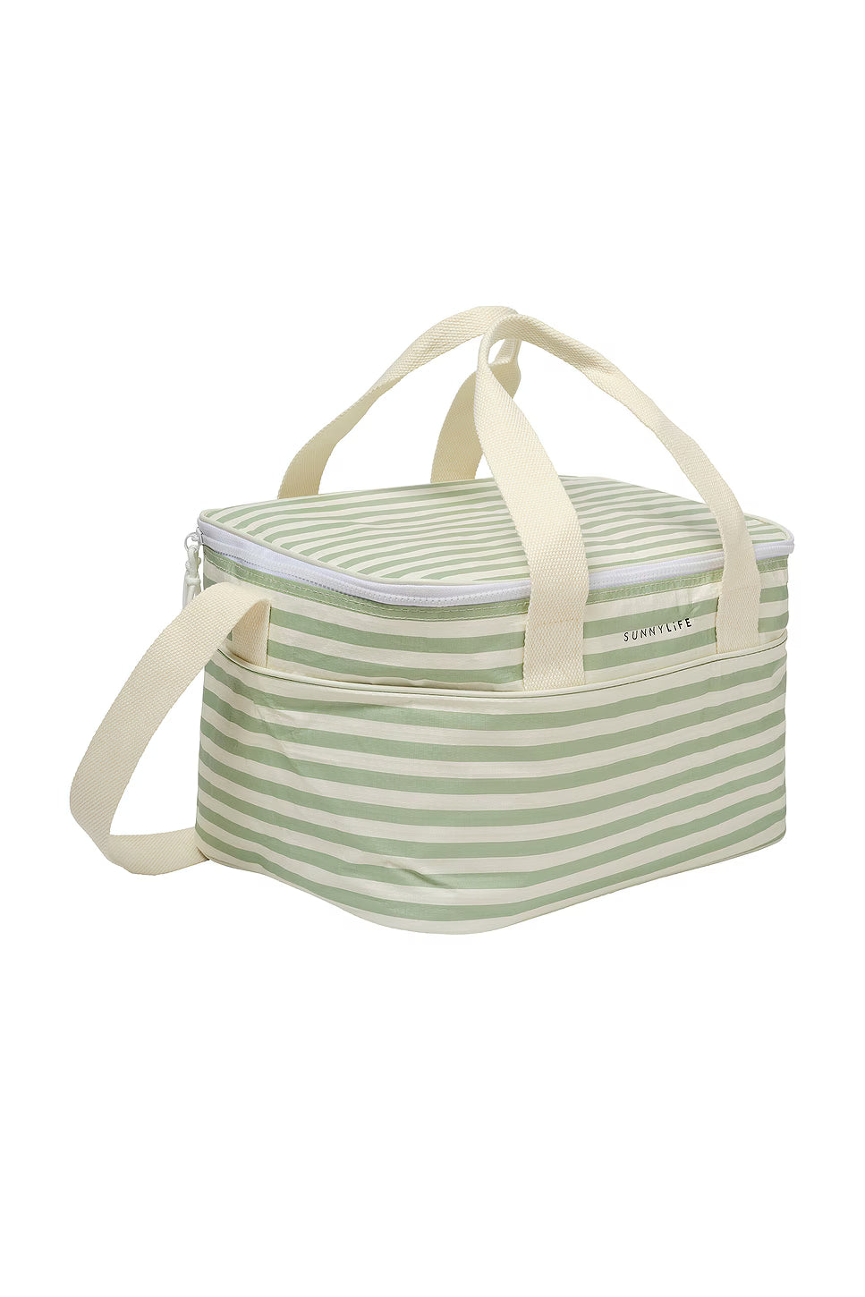 Sunny Life Light Cooler Bag in Sea Sage Stripe